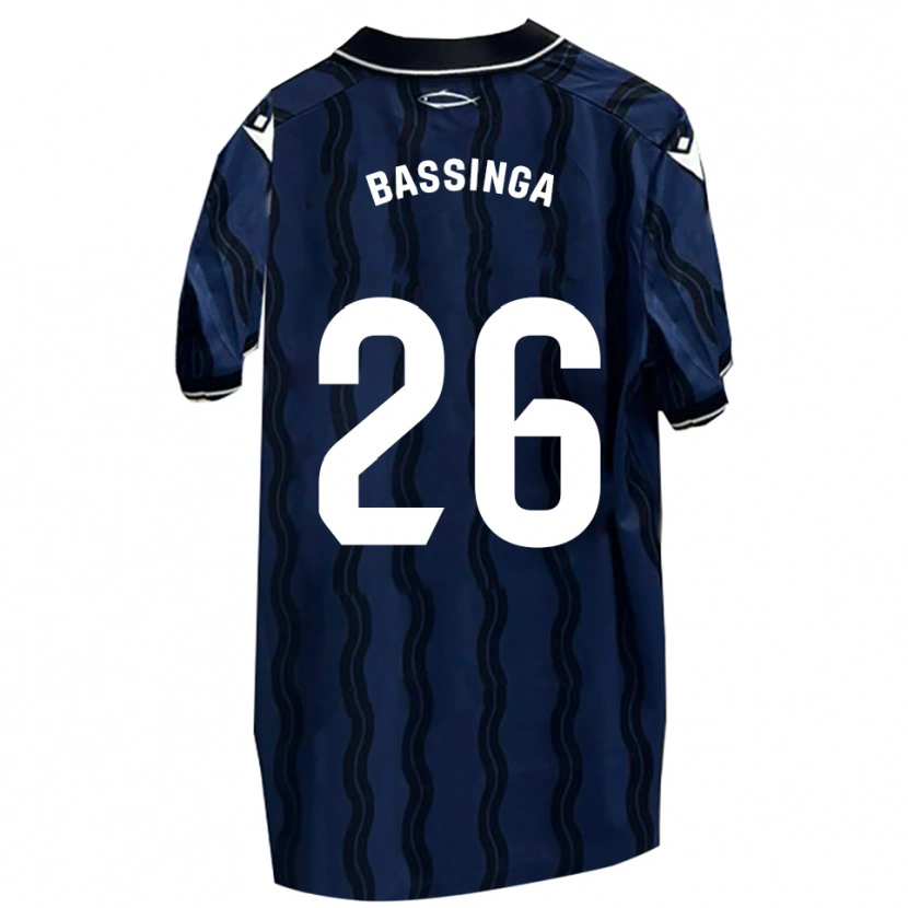 Danxen Enfant Maillot Aboubacar Bassinga #26 Bleu Foncé Noir Tenues Extérieur 2025/26 T-Shirt