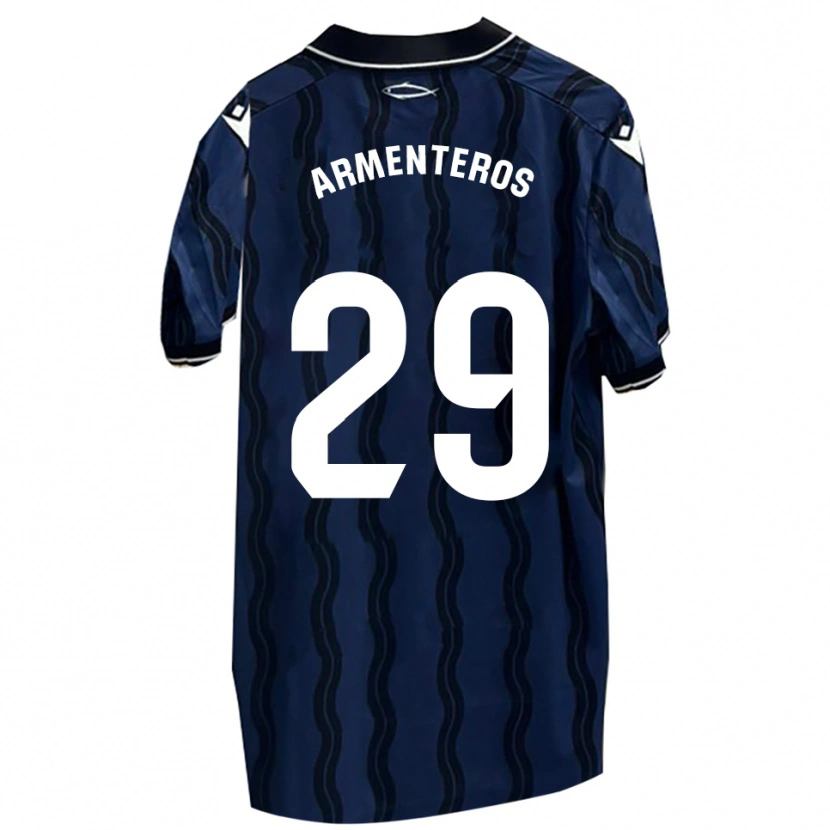 Danxen Enfant Maillot Víctor Armenteros #29 Bleu Foncé Noir Tenues Extérieur 2025/26 T-Shirt