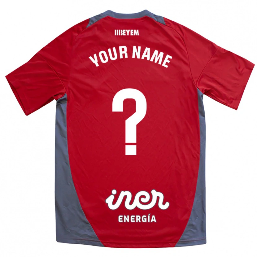 Danxen Enfant Maillot Votre Nom #0 Rouge Gris Tenues Extérieur 2025/26 T-Shirt