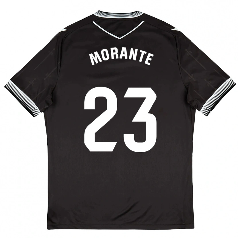 Danxen Enfant Maillot Iván Morante #23 Noir Blanc Tenues Extérieur 2025/26 T-Shirt