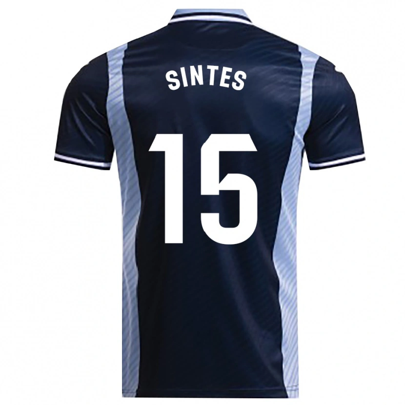 Danxen Enfant Maillot Xavi Sintes #15 Marine Bleu Ciel Tenues Extérieur 2025/26 T-Shirt