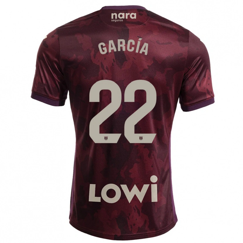 Danxen Enfant Maillot Hugo García #22 Bourgogne Blanc Tenues Extérieur 2025/26 T-Shirt