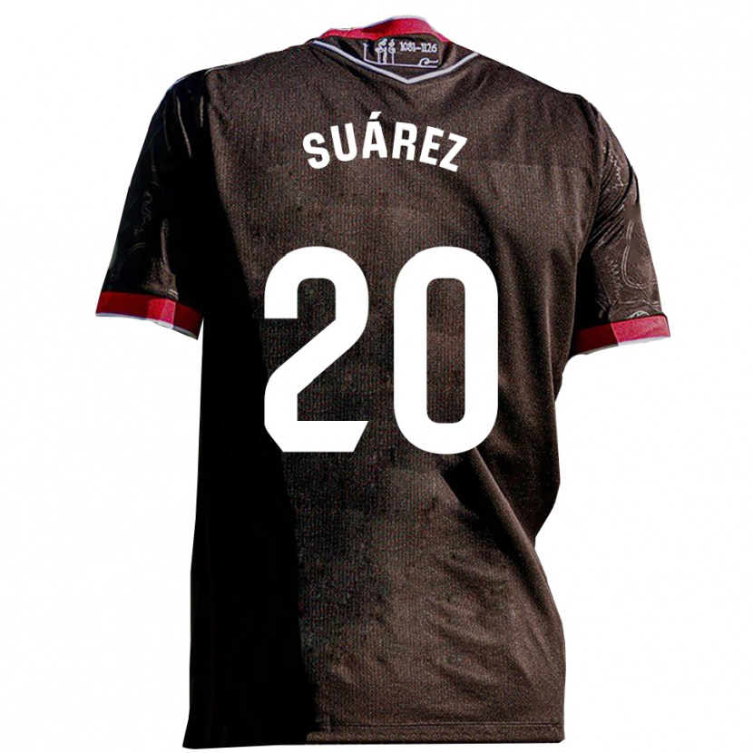 Danxen Enfant Maillot Arturo Suárez #20 Noir Rouge Tenues Extérieur 2025/26 T-Shirt