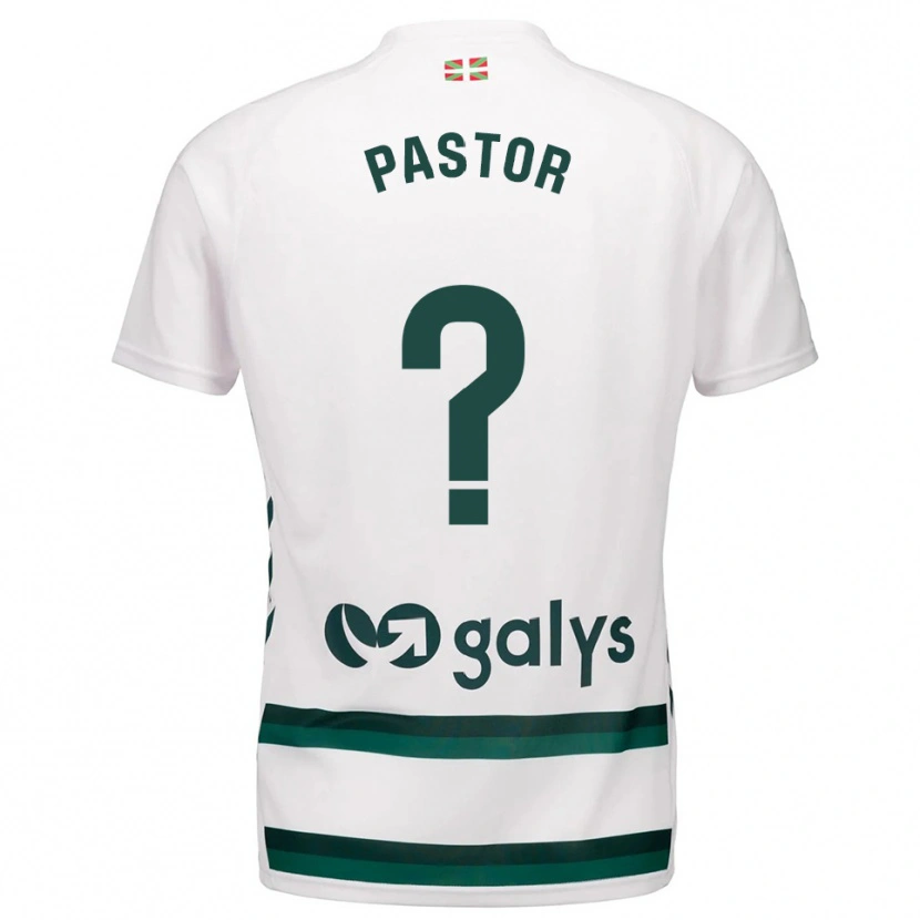 Danxen Enfant Maillot Xavier Pastor #0 Blanc Vert Tenues Extérieur 2025/26 T-Shirt