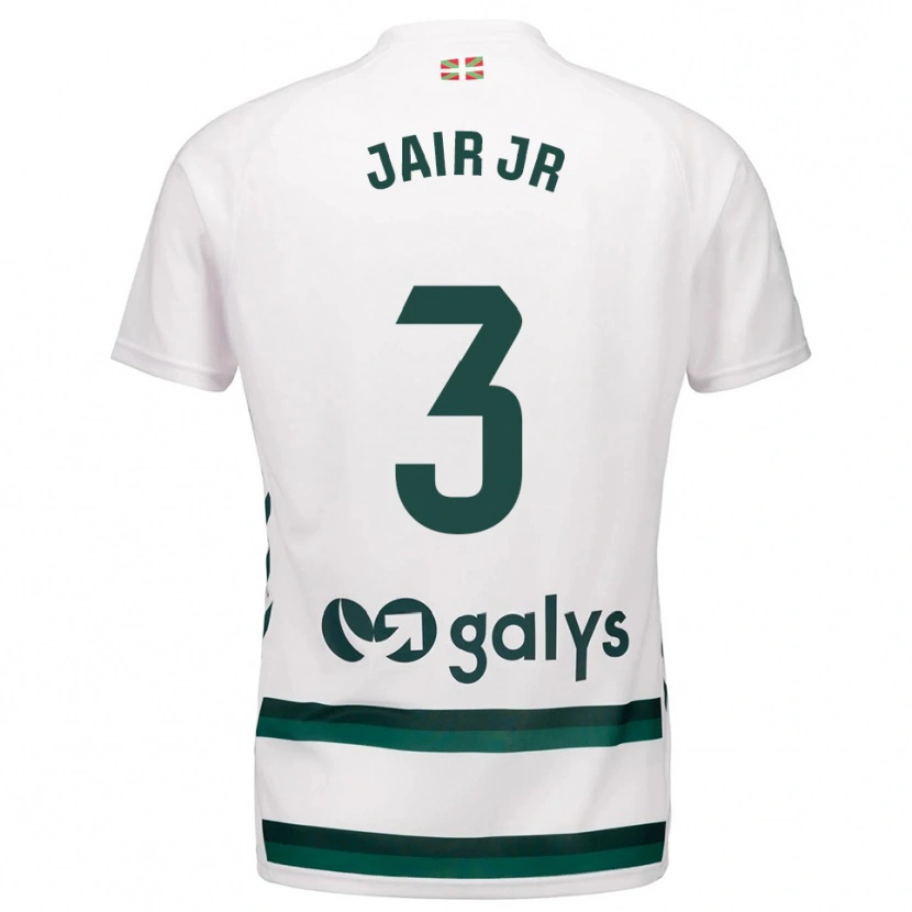 Danxen Enfant Maillot Jair Amador #3 Blanc Vert Tenues Extérieur 2025/26 T-Shirt
