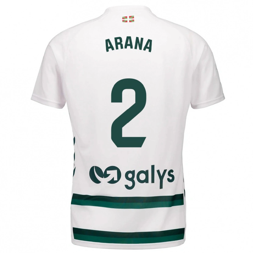 Danxen Enfant Maillot Markel Arana #2 Blanc Vert Tenues Extérieur 2025/26 T-Shirt