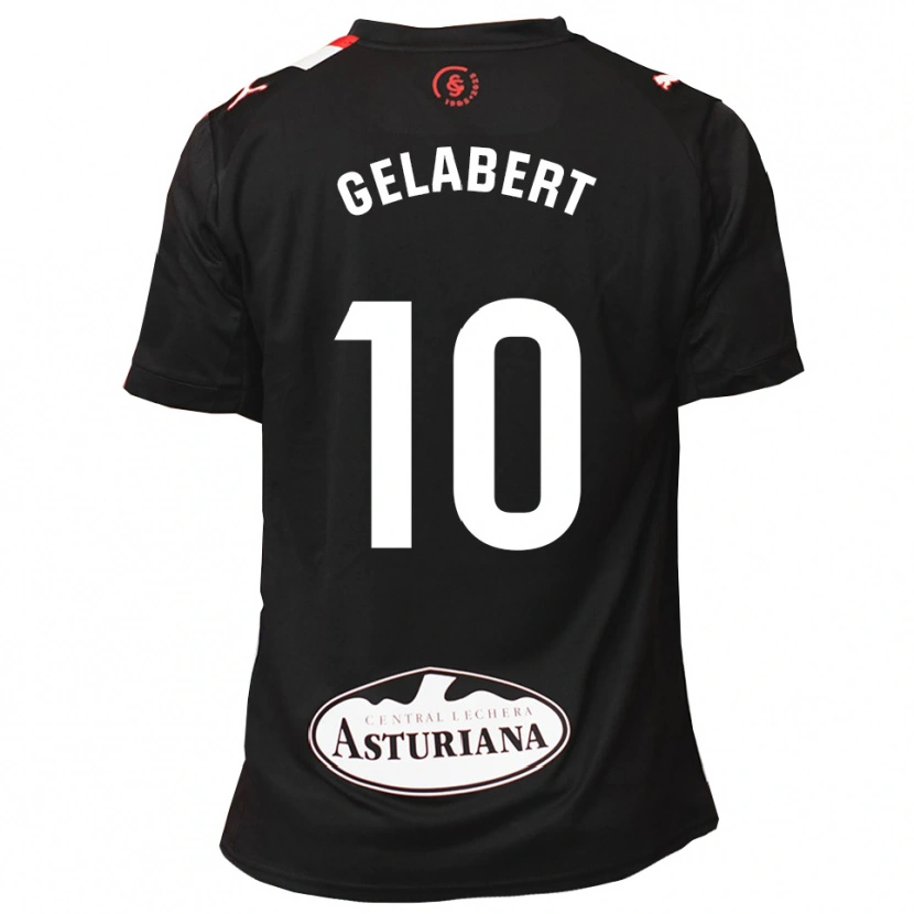 Danxen Enfant Maillot César Gelabert #10 Noir Blanc Tenues Extérieur 2025/26 T-Shirt