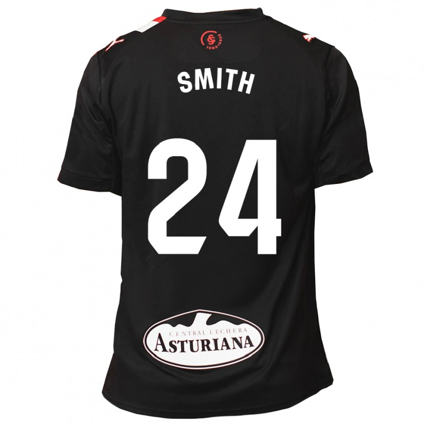 Danxen Enfant Maillot Justin Smith #24 Noir Blanc Tenues Extérieur 2025/26 T-Shirt