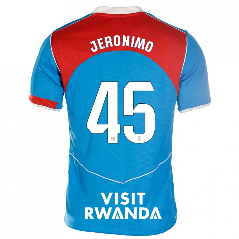 Danxen Enfant Maillot Isaiah Jeronimo #45 Bleu Blanc Troisieme 2025/26 T-Shirt