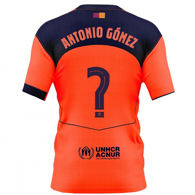 Danxen Enfant Maillot Antonio Gómez #0 Orange Marine Troisieme 2025/26 T-Shirt