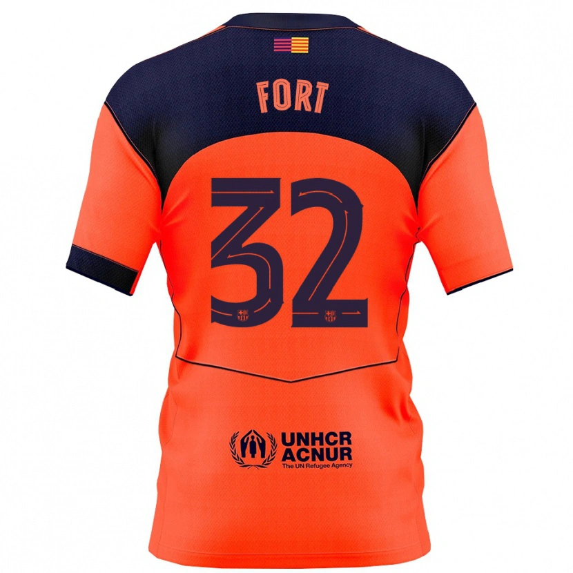 Danxen Enfant Maillot Héctor Fort #32 Orange Marine Troisieme 2025/26 T-Shirt
