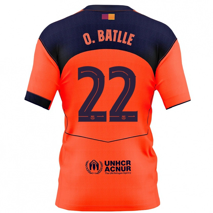 Danxen Enfant Maillot Ona Batlle #22 Orange Marine Troisieme 2025/26 T-Shirt