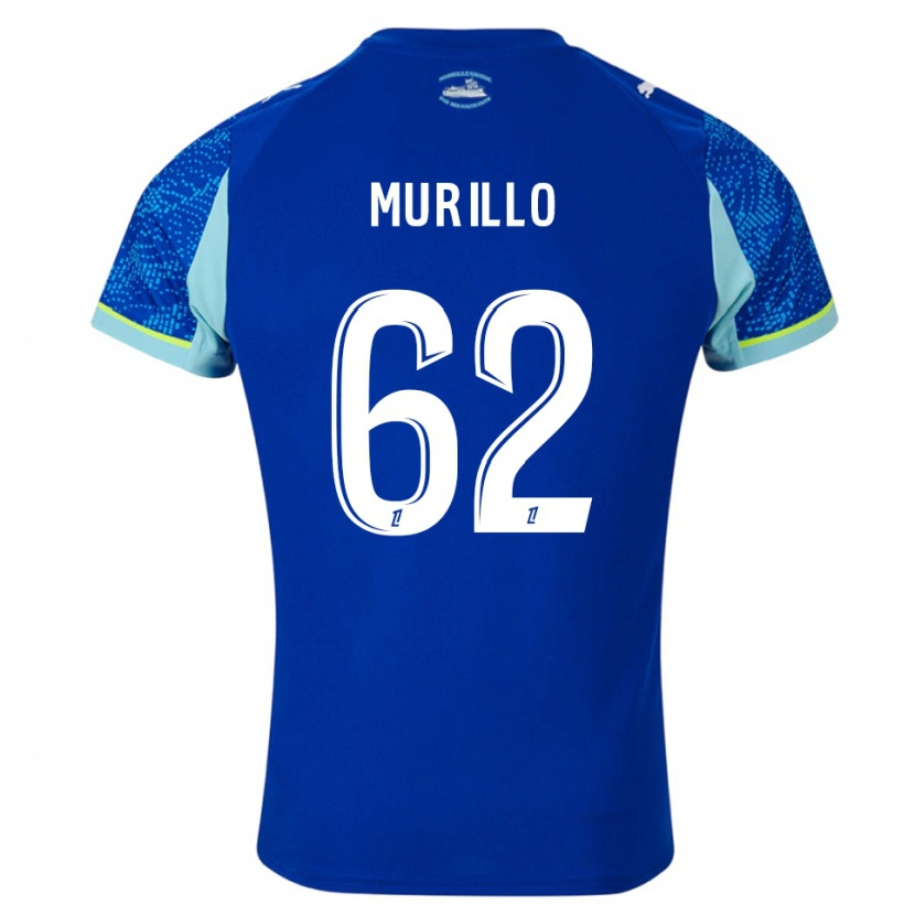 Danxen Enfant Maillot Amir Murillo #62 Bleu Ciel Blanc Troisieme 2025/26 T-Shirt