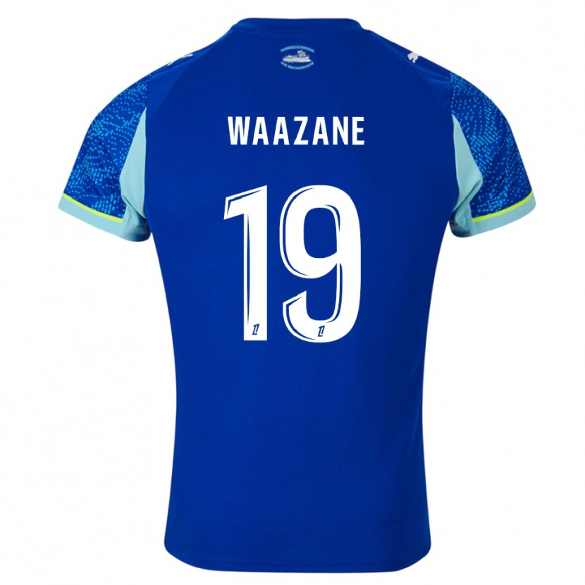 Danxen Enfant Maillot Jassim Waazane #19 Bleu Ciel Blanc Troisieme 2025/26 T-Shirt