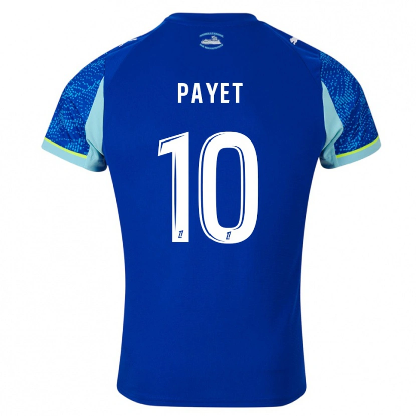 Danxen Enfant Maillot Dimitri Payet #10 Bleu Ciel Blanc Troisieme 2025/26 T-Shirt