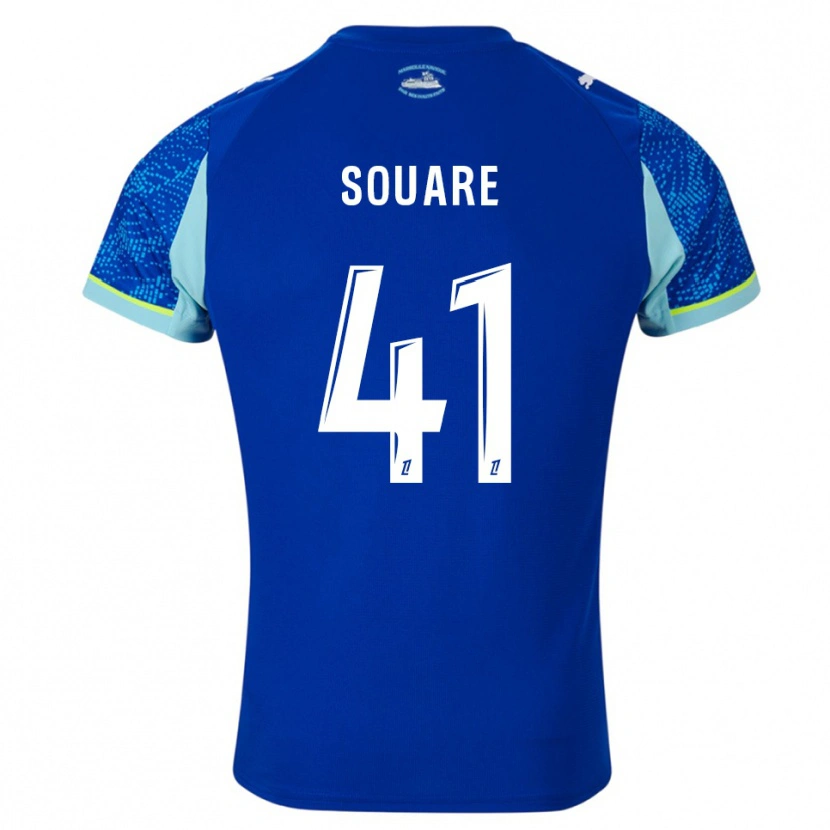 Danxen Enfant Maillot Cheick Souare #41 Bleu Ciel Blanc Troisieme 2025/26 T-Shirt