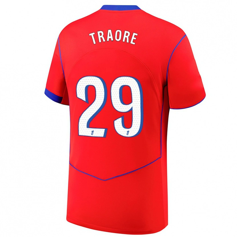 Danxen Enfant Maillot Manssita Traoré #29 Rouge Bleu Blanc Troisieme 2025/26 T-Shirt