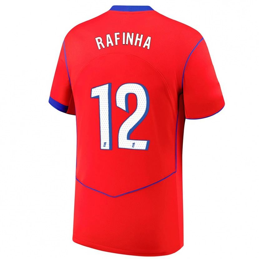 Danxen Enfant Maillot Rafinha #12 Rouge Bleu Blanc Troisieme 2025/26 T-Shirt