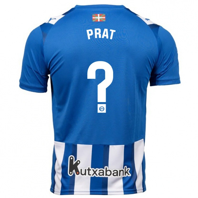 Danxen Homme Maillot Jaric Prat #0 Bleu Blanc Tenues Domicile 2025/26 T-Shirt