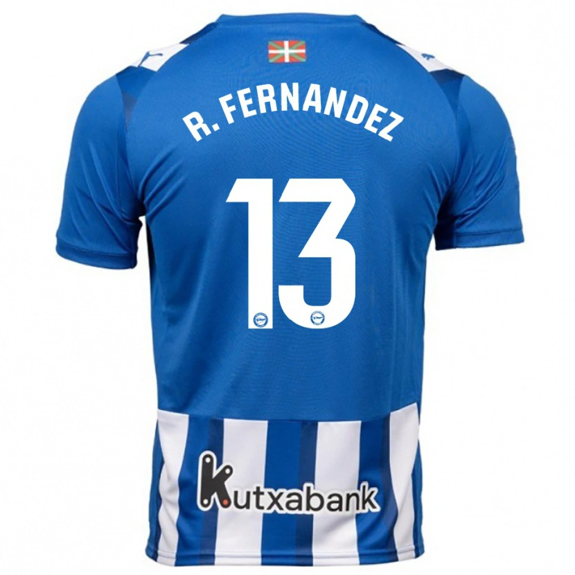Danxen Homme Maillot Raúl Fernández #13 Bleu Blanc Tenues Domicile 2025/26 T-Shirt