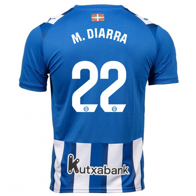 Danxen Homme Maillot Moussa Diarra #22 Bleu Blanc Tenues Domicile 2025/26 T-Shirt