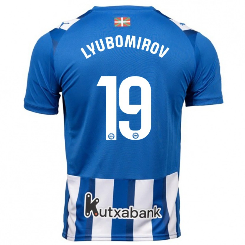 Danxen Homme Maillot Daniel Lyubomirov #19 Bleu Blanc Tenues Domicile 2025/26 T-Shirt