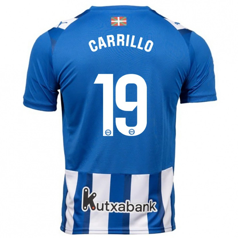 Danxen Homme Maillot Sara Carrillo #19 Bleu Blanc Tenues Domicile 2025/26 T-Shirt