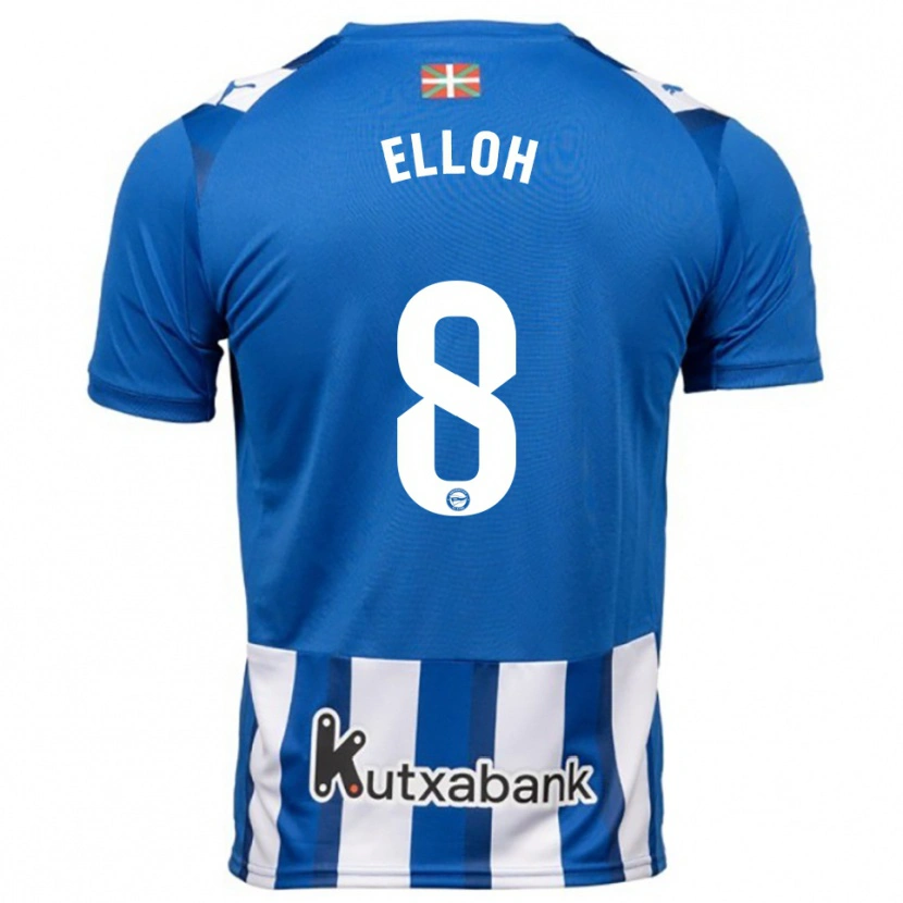 Danxen Homme Maillot Rebecca Elloh #8 Bleu Blanc Tenues Domicile 2025/26 T-Shirt