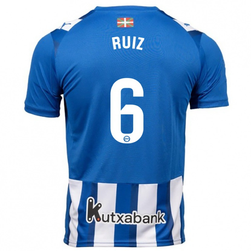 Danxen Homme Maillot Markel Ruiz #6 Bleu Blanc Tenues Domicile 2025/26 T-Shirt