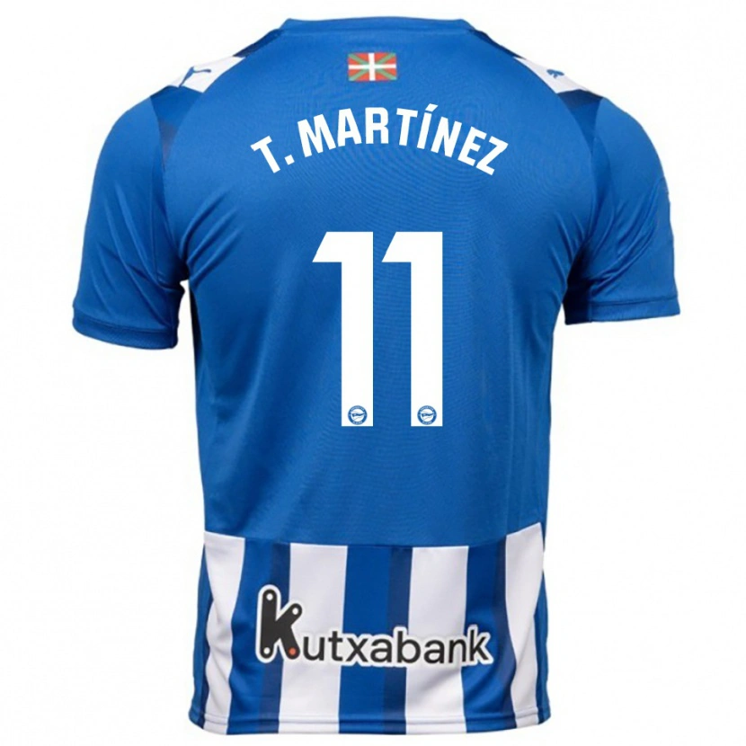 Danxen Homme Maillot Toni Martínez #11 Bleu Blanc Tenues Domicile 2025/26 T-Shirt