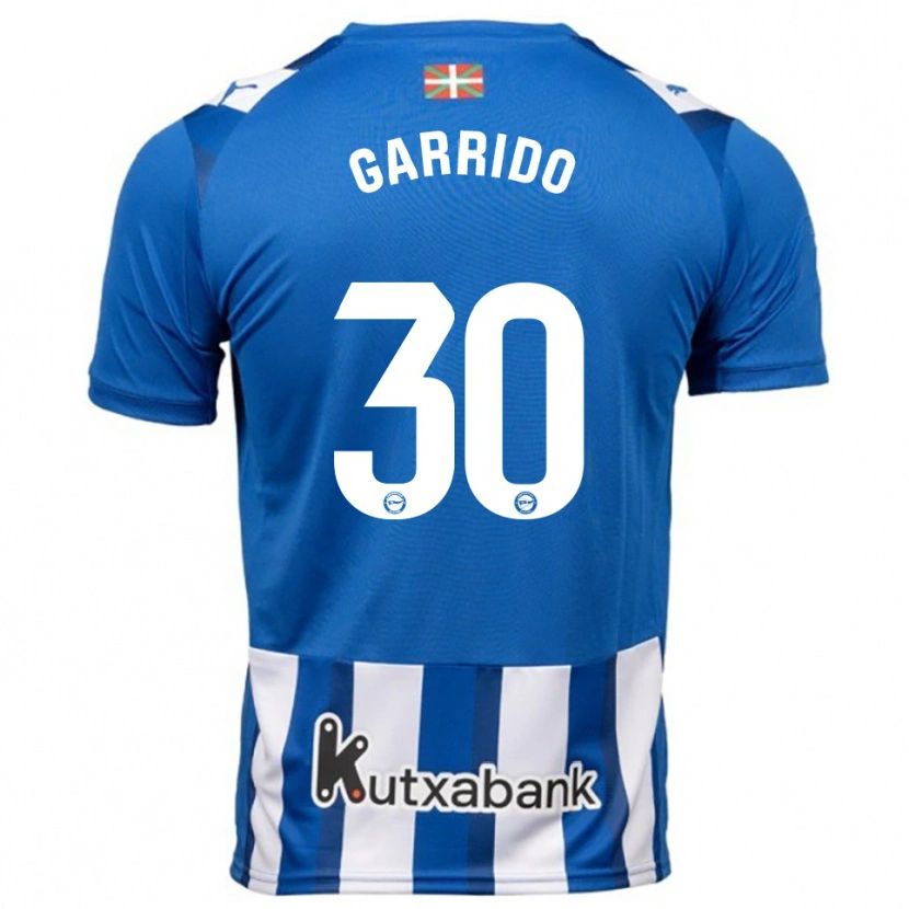 Danxen Homme Maillot Iván Garrido #30 Bleu Blanc Tenues Domicile 2025/26 T-Shirt