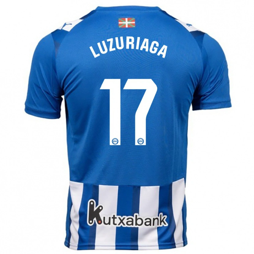 Danxen Homme Maillot Judith Luzuriaga #17 Bleu Blanc Tenues Domicile 2025/26 T-Shirt