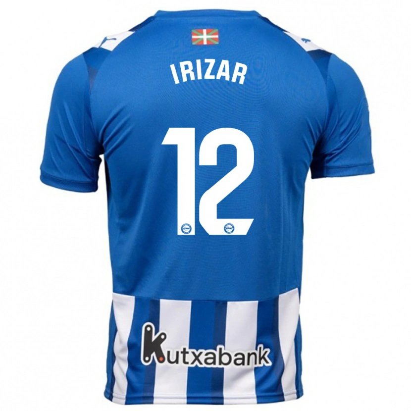 Danxen Homme Maillot Manex Irizar #12 Bleu Blanc Tenues Domicile 2025/26 T-Shirt
