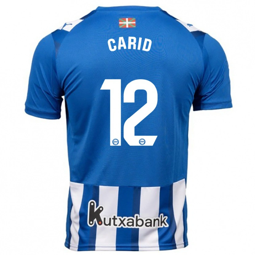 Danxen Homme Maillot Andrea Carid #12 Bleu Blanc Tenues Domicile 2025/26 T-Shirt