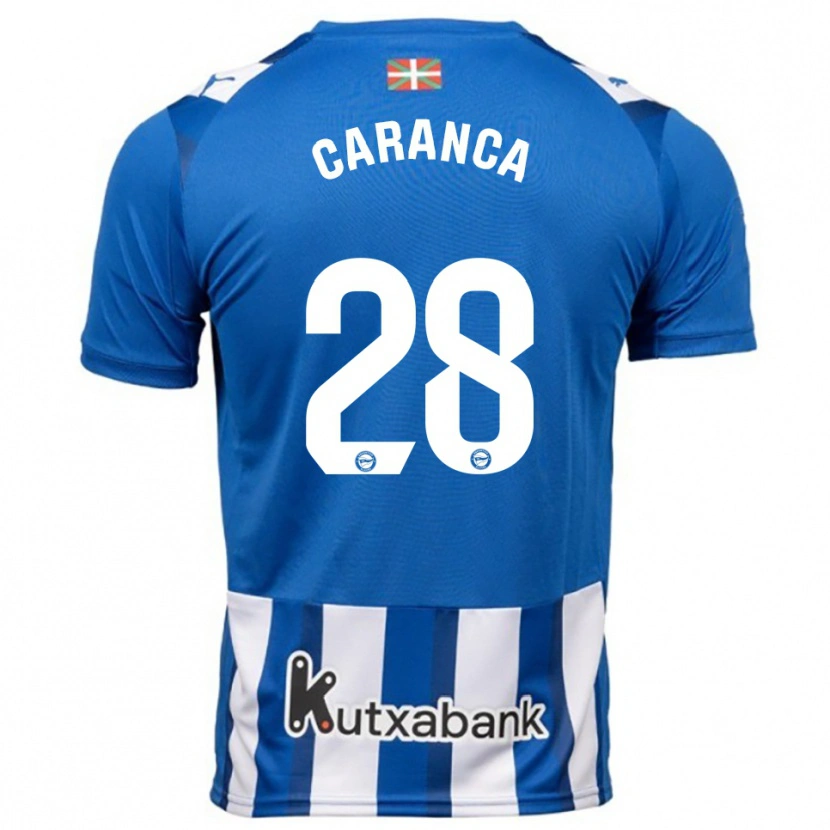 Danxen Homme Maillot Sara Caranca #28 Bleu Blanc Tenues Domicile 2025/26 T-Shirt
