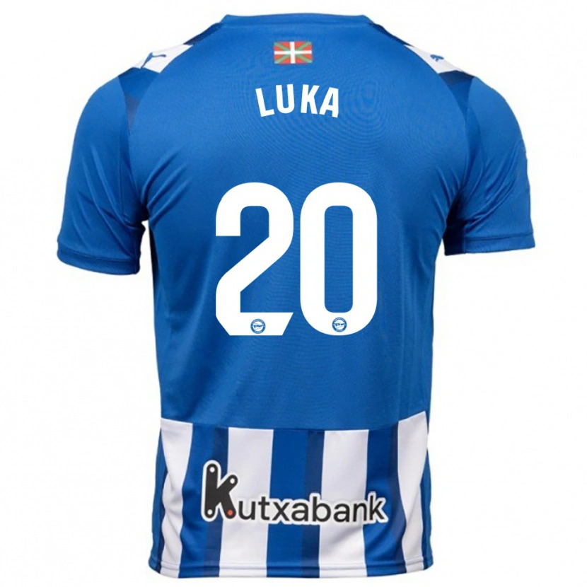 Danxen Homme Maillot Luka Romero #20 Bleu Blanc Tenues Domicile 2025/26 T-Shirt