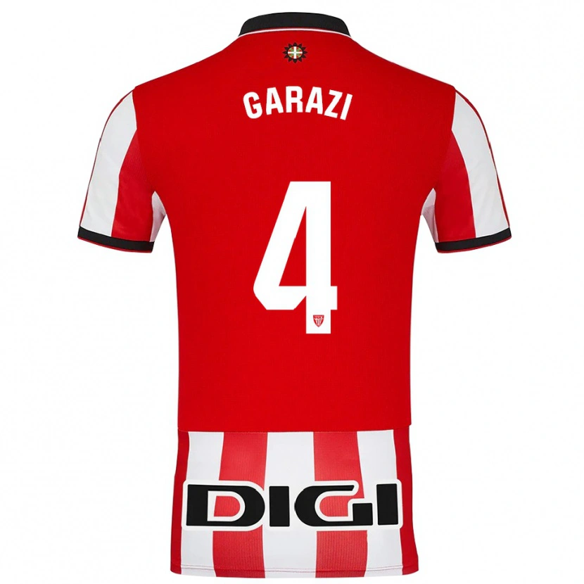 Danxen Homme Maillot Garazi #4 Rouge Blanc Tenues Domicile 2025/26 T-Shirt