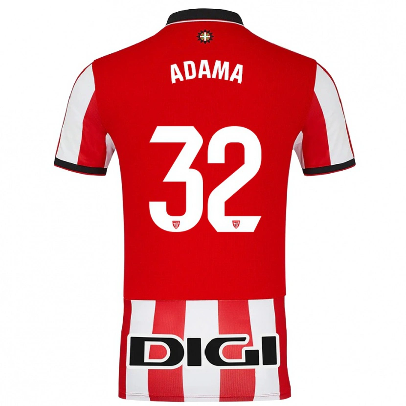 Danxen Homme Maillot Adama Boiro #32 Rouge Blanc Tenues Domicile 2025/26 T-Shirt