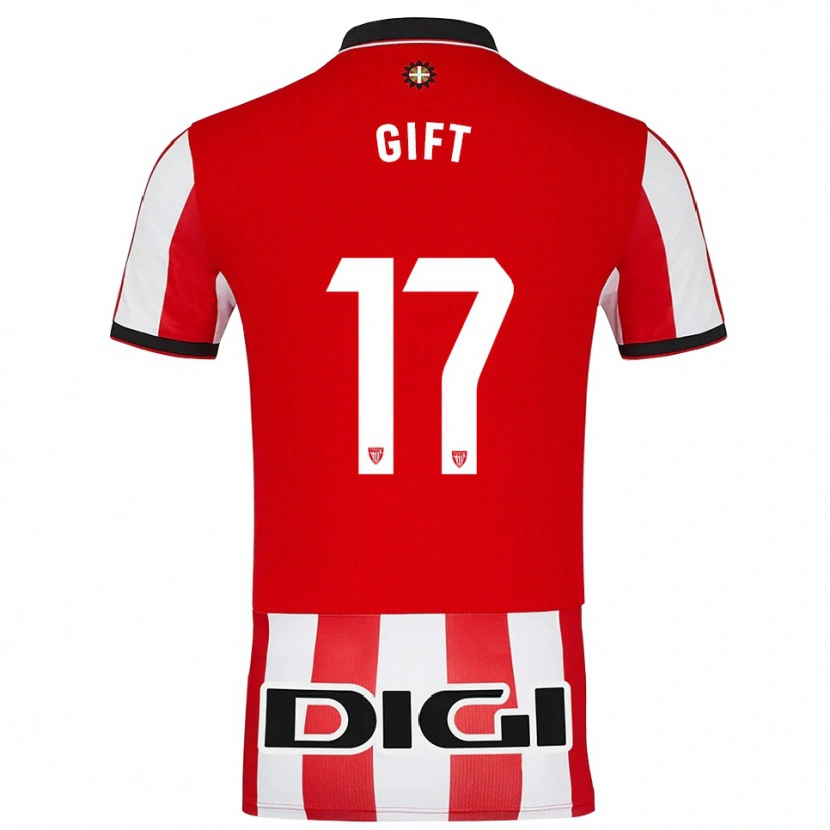 Danxen Homme Maillot Elijah Gift #17 Rouge Blanc Tenues Domicile 2025/26 T-Shirt