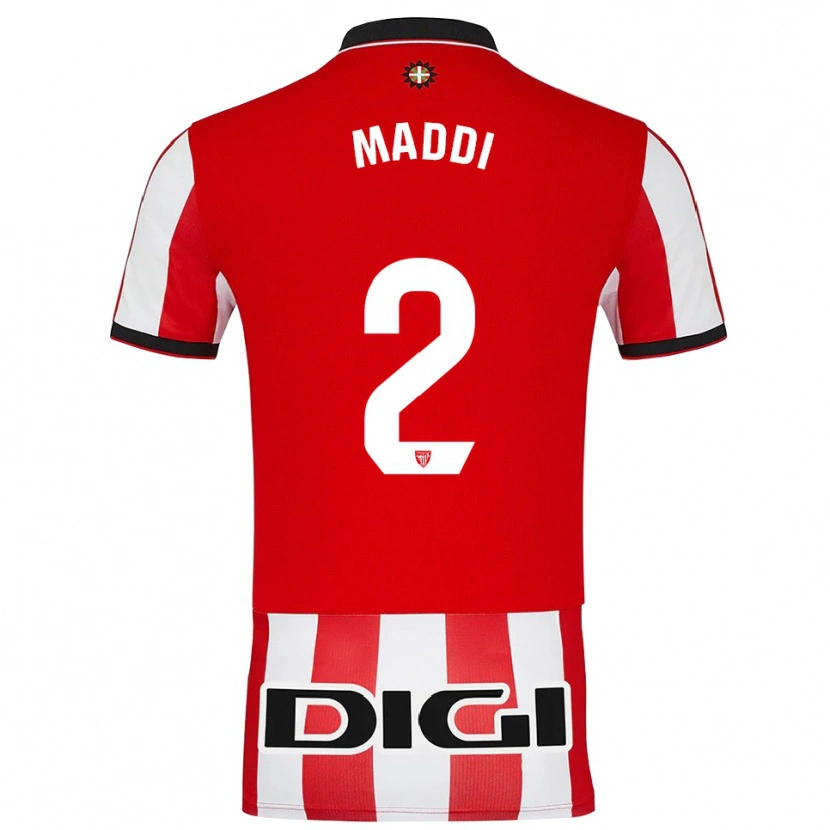 Danxen Homme Maillot Maddi Torre Larrañaga #2 Rouge Blanc Tenues Domicile 2025/26 T-Shirt