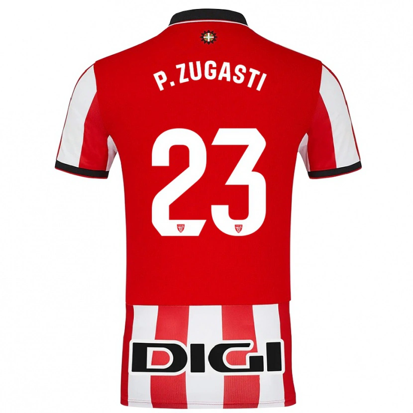 Danxen Homme Maillot Patricia Zugasti Osés #23 Rouge Blanc Tenues Domicile 2025/26 T-Shirt