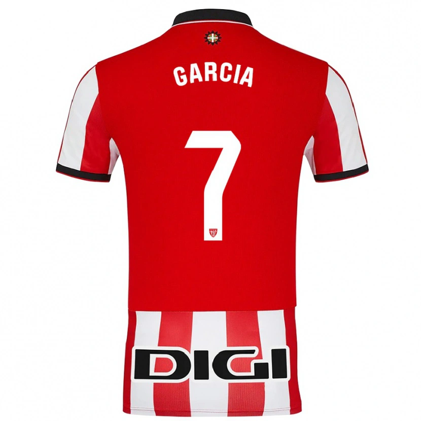 Danxen Homme Maillot Nahikari García #7 Rouge Blanc Tenues Domicile 2025/26 T-Shirt
