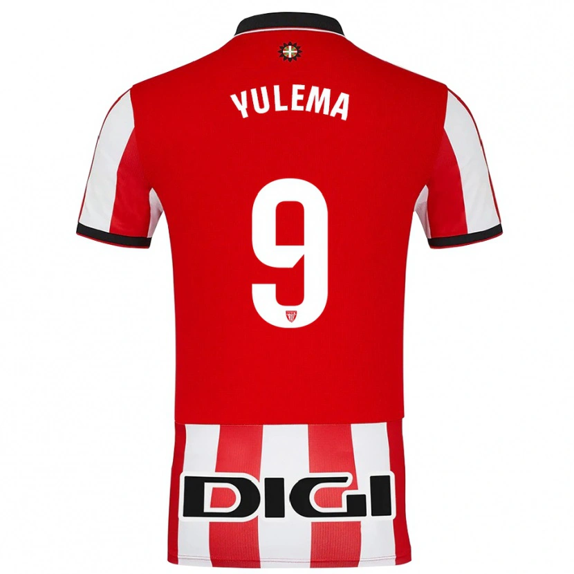 Danxen Homme Maillot Yulema Corres Somovilla #9 Rouge Blanc Tenues Domicile 2025/26 T-Shirt
