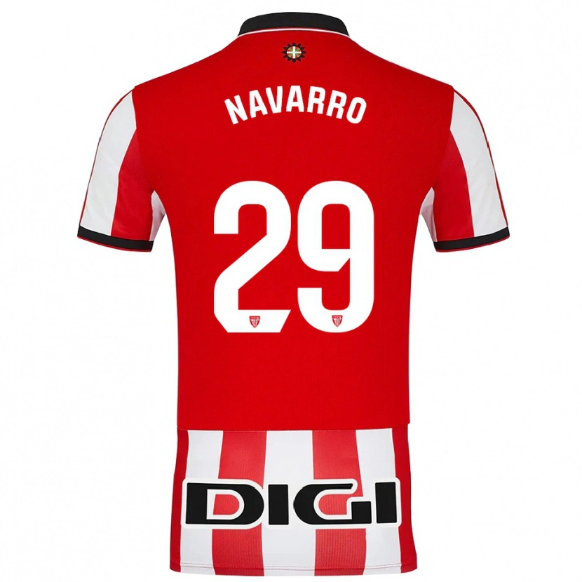 Danxen Homme Maillot Robert Navarro #29 Rouge Blanc Tenues Domicile 2025/26 T-Shirt