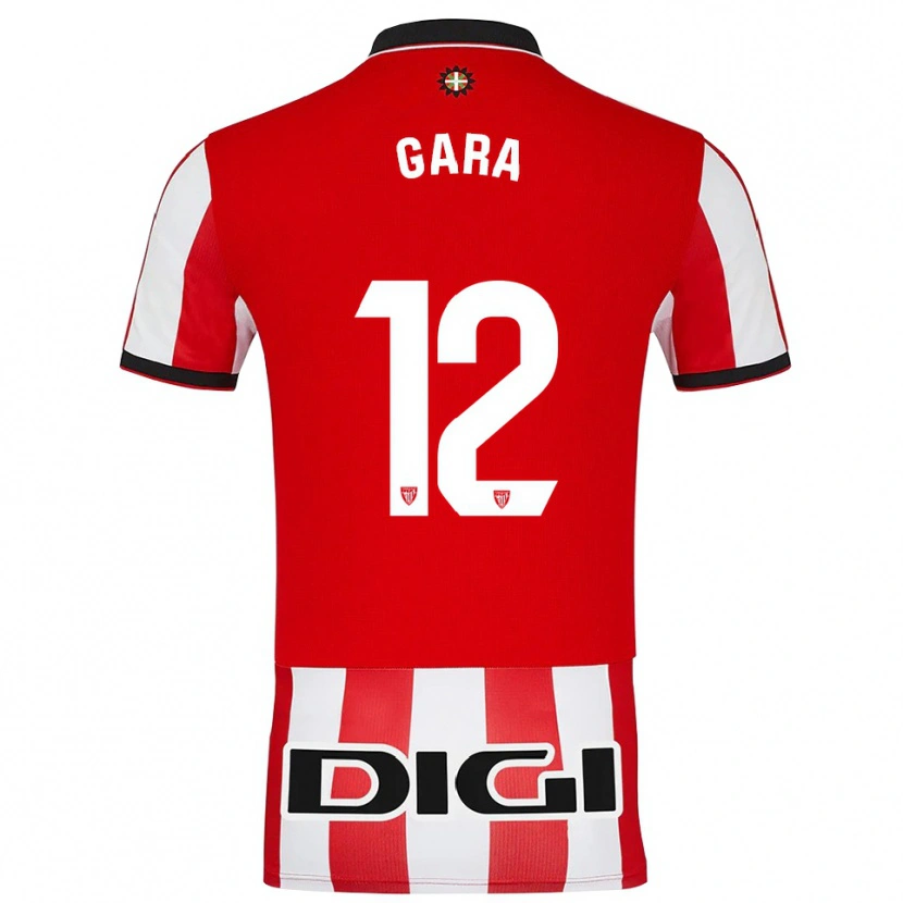 Danxen Homme Maillot Gara #12 Rouge Blanc Tenues Domicile 2025/26 T-Shirt