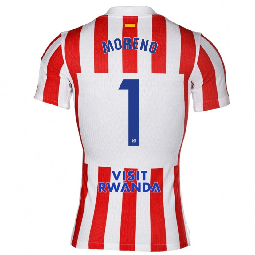 Danxen Homme Maillot Álvaro Moreno #1 Rouge Blanc Tenues Domicile 2025/26 T-Shirt