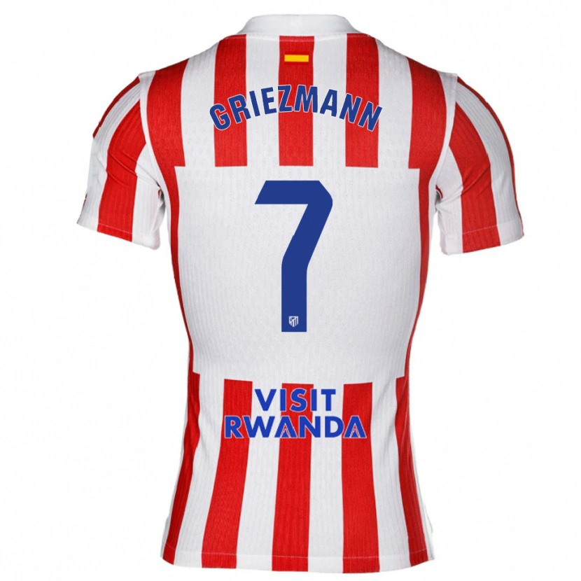 Danxen Homme Maillot Antoine Griezmann #7 Rouge Blanc Tenues Domicile 2025/26 T-Shirt