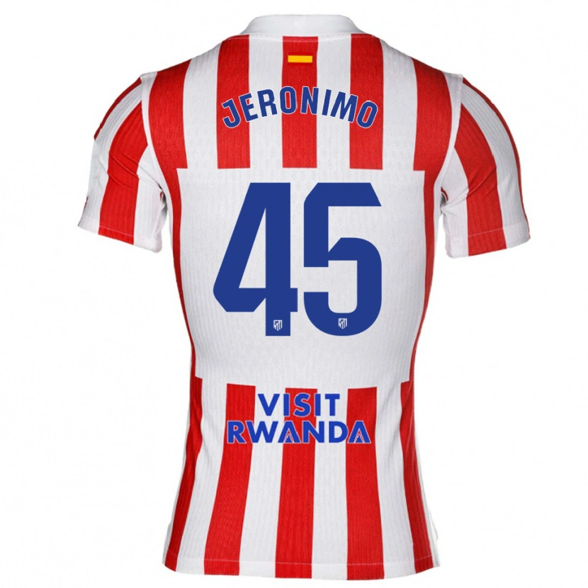 Danxen Homme Maillot Isaiah Jeronimo #45 Rouge Blanc Tenues Domicile 2025/26 T-Shirt