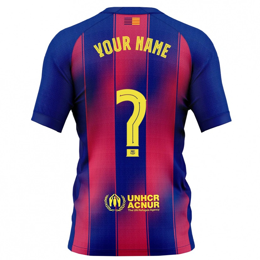 Danxen Homme Maillot Votre Nom #0 Bleu Rouge Tenues Domicile 2025/26 T-Shirt