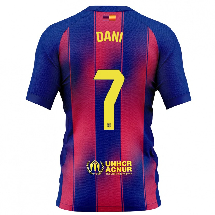 Danxen Homme Maillot Dani Rodríguez #7 Bleu Rouge Tenues Domicile 2025/26 T-Shirt